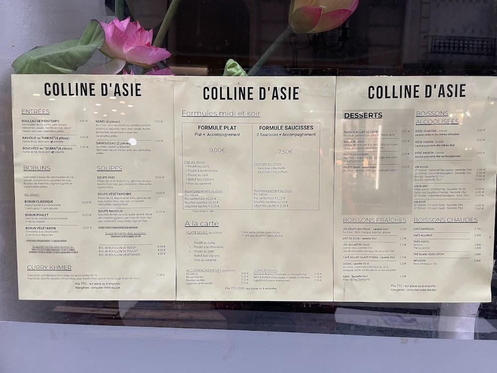 Colline d'Asie - Del Sarte - Menu Image 1