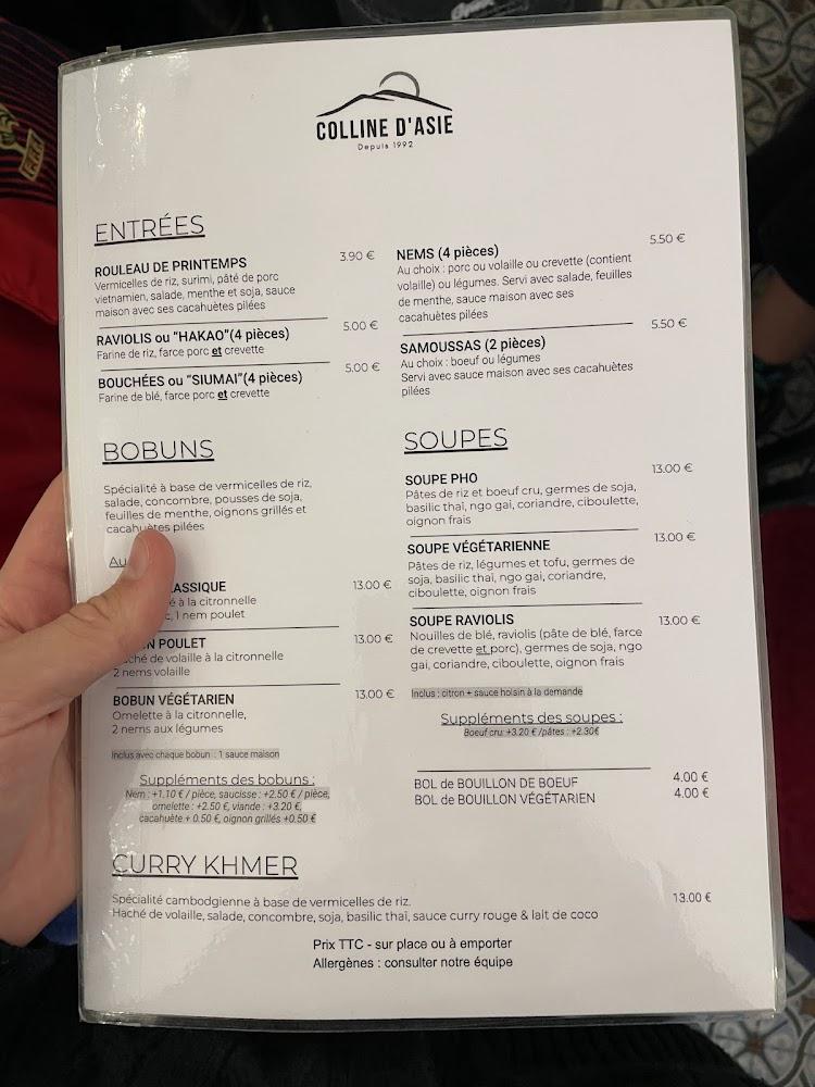 Colline d'Asie - Del Sarte - Menu Image 2